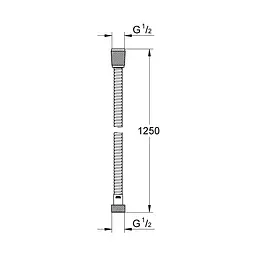 Шланг для душу Grohe VitalioFlex Metal Long-Life 1250 мм 22106000, Хром - мініатюра 2