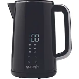 Електрочайник Gorenje 1.7 л подвійні стінки LED дисплей Strix контроль чорний kuh0015391 - мініатюра 2