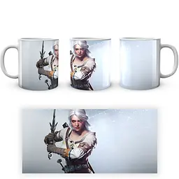 Кухоль GeekLand The Witcher Відьмак Цирі З мечем TW.02.367 330 мл білий - мініатюра 3