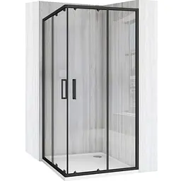 Душова кабіна Rea City 90x90 black REA-K6446, Чорний матовий, Універсальна, прозрачний, Чорний матовий