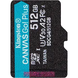 Карта пам'яті Kingston microSDXC Canvas Go! Plus 512GB Class 10 UHS-I U3 V30 A2 (SDCG4/512GBSP) [144069] - мініатюра 2
