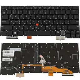 Клавіатура для ноутбука LENOVO (ThinkPad: X1 Carbon 13th Gen) ukr, чорний, без фрейма, підсвічування клавіш