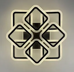 LED люстра на 4+4 ріжки квадратної форми Line.F A 2400/4+4S RGB BK - мініатюра 3