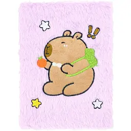 Блокнот А5 ZiBi Capybara 13 Kids Line плюшевий клітинка 80 аркушів (ZB.700034)