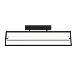 Світильник LED smart PRADA+пульт 60W 3000-5000K IP20 прямокутник чорно-білий Violux ( 220715 )