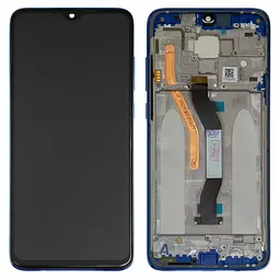Дисплей Xiaomi Redmi Note 8 Pro, синій, з рамкою, High , dual SIM
