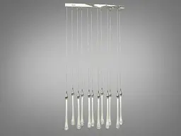 Люстра стельова LED Diasha 3003/12HR, 30W, хром, 12 ламп, для коридору та вітальні
