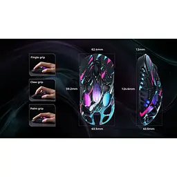 Мишка GravaStar Mercury X Pro 8K RGB Wireless/Bluetooth/USB Neon Graffiti (GS_X_PRO_CG_BLK) - мініатюра 7