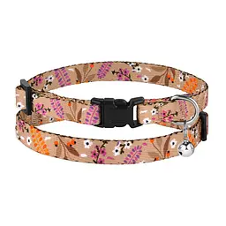 Нашийник для котів BronzeDog Urban XS квіти бежевий 1x18-28 см 49/1414 - мініатюра 3