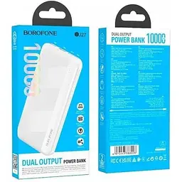 Акумулятор зовнішній Borofone Pindar 10000mAh BJ27 білий - мініатюра 2