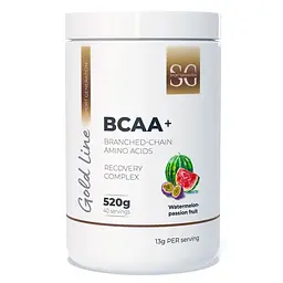 Лейцин, ізолейцин, валін Sport Generation Gold Premium BCAA+, 520 грам для підвищення енергії та витривалості - Кавун-маракуйя