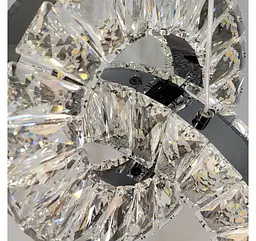 Підвісна кришталева LED-люстра Artlight 7710/2A-BK з двома кільцями, темний хром, 34 Вт, від 5-12 м² - мініатюра 6