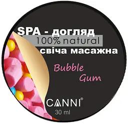 Свічка масажна для манікюру Canni SPA-догляд Bubble Gum 30 мл - мініатюра 3