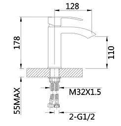 Змішувач для раковини Qtap Swan Cascada, Chrome (k35) QTSWA270CRM45564 - мініатюра 6