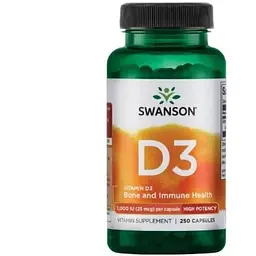 Вітаміни Swanson D-3 High Potency Vitamin 1000iu 250 caps (1086-100-64-9675982-20)