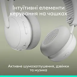 Bluetooth-гарнітура Logitech Zone Wireless 2 ES Off-White (981-001508) - мініатюра 8