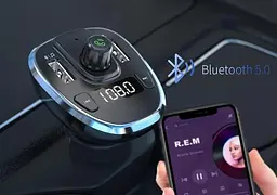 Автомобільний зарядний пристрій та автомобільний FM-трансмітер Essager F01 модулятор USB, чорний (ECCFM-DG0A) - мініатюра 8