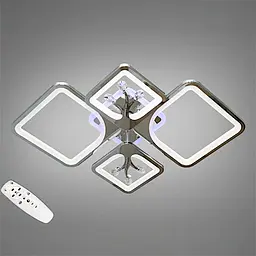 Сучасна стельова LED-люстра Diasha 8157/2+2HR LED 3color dimmer, 83W, 4565 lm, димер