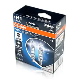 Комплект галогенових ламп OSRAM H1 62150CBB-2HB Cool Blue Boost 5500K 80W 12V P14.5S (2 шт) - мініатюра 5