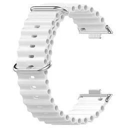 Силіконовий ремінець Primolux Ocean для смарт-годинника Huawei Watch Fit 3 White - мініатюра 4