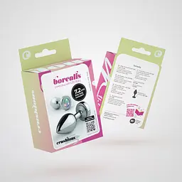 Анальна пробка маленька Crushious Borealis з LED 7.2х2.7 см - мініатюра 9