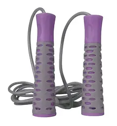 Скакалка PowerPlay 4206 Jump Rope PRO+ Сіро-фіолетова 2,75 м (PP_4206_Grey/Violet) - мініатюра 2