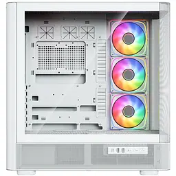 Корпус ModeCom VOLCANO AQ500 ARGB MIDI FRONT LCD 6,2” 4x120mm fans WHITE без БЖ ATX - мініатюра 4