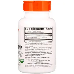 L-Карнітин фумарат Doctor's Best L-Carnitine Fumarate 855 мг 60 капсул - мініатюра 2