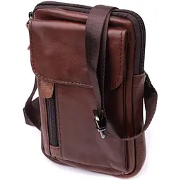 Чоловіча шкіряна сумка Vintage 12х19х4 см sum0024955