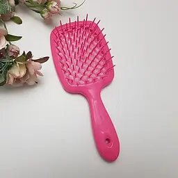 Гребінець щітка для волосся Superbrush Plus Hollow Comb Темно-розовый 86240 - мініатюра 3