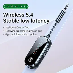 C83Pro Bluetooth Приймач-передавач 3,5 мм 2-в-1 5.4 Bluetooth-адаптер для літака для автомобіля, ПК, телевізора - мініатюра 4