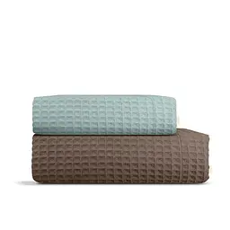 Рушники вафельні Cosas Greek Waffle Wave 2 шт., 55x90 см/75x130 см, блакитні