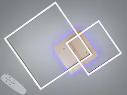 Стельова LED люстра золото 84 Вт пульт 15 м²