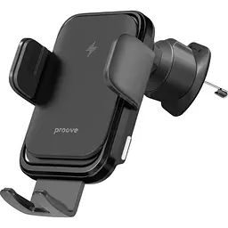 Автотримач із бездротовою зарядкою Proove Nitro Charge 15W Matte Black (WHNC15002005) [166255]