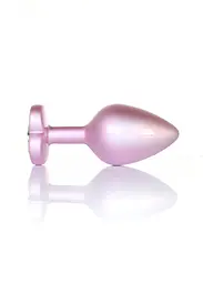 Анальна пробка - Jewellery Pearl Pink Heart Plug Clear M - мініатюра 2