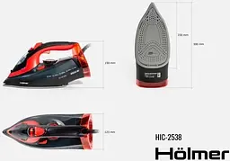 Праска Holmer HIC-2538 Black/Red 2500W teh0019938 - мініатюра 2