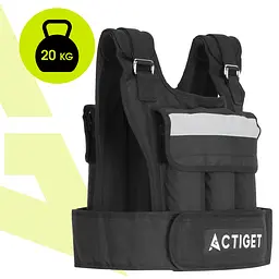 Жилет-обважнювач для тренувань Actiget 20 кг зі змінною вагою ACT0124 Black - мініатюра 6