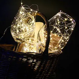 Світлодіодна гірлянда нитка крапля роси 4.5 м 50led батарейки - мініатюра 3