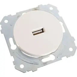 Розетка Brille біла WB-1USB wh (42-289) - мініатюра 4