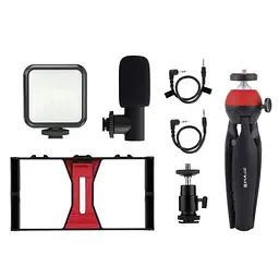 Комплект для влогінгу Video Making Kit AY49X для смартфона • Набір для блогінгу AY49X для смартфона з мікрофоном та світлом - мініатюра 4