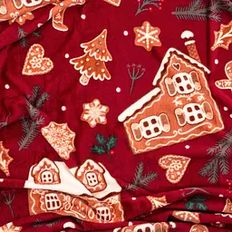 Плед Ardesto Christmas Flannel 160х200см, імбирні будиночки (ART0121PB) - мініатюра 2