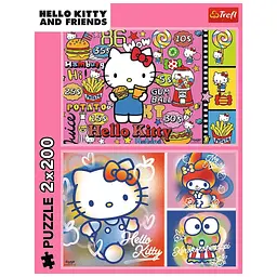 Пазл Trefl Hello Kitty Вітаю Кітті та друзів 2х200 елементів (5900511133363) - мініатюра 4