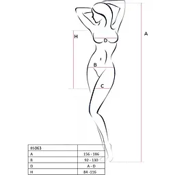 Сітчаста сукня Passion BS063 One Size, Red - мініатюра 4