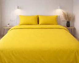 Постільна білизна LARA бязь d11192d Yellow двоспальна