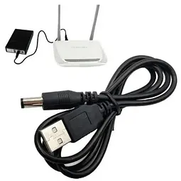 Кабель для роутера VI USB 5V від павербанку на 9v 5,5х2,5 мм - мініатюра 2