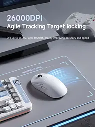 Комп'ютерна миша MCHOSE A5 v2 Ultra бездротова ігрова PAW3395, 26000 DPI 2,4G+Bluetooth Whute - мініатюра 11