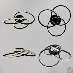 Керована світлодіодна люстра VITA 80W 3R-APP-500x130-BLACK/WHITE/CLEAR ESLLSE - мініатюра 4