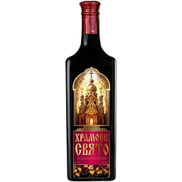 Вино Strong Wine Храмове Свято ординарне столове напівсолодке червоне 13% 0.7 л
