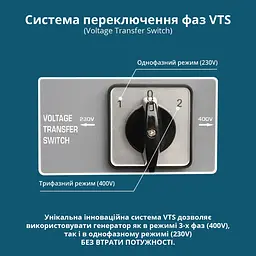 Konner & Sohnen Генератор бензиновий KS KS7000E1/3, 230/400В, 5/5.5кВт, 3Фазі, електростартер, 81кг - мініатюра 3