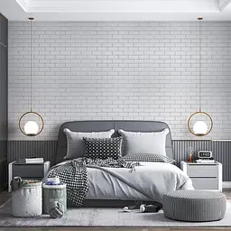 Панель стінова Sticker Wall 700х700х4мм Біла цегла зі сріблом SW-00001502 - мініатюра 6